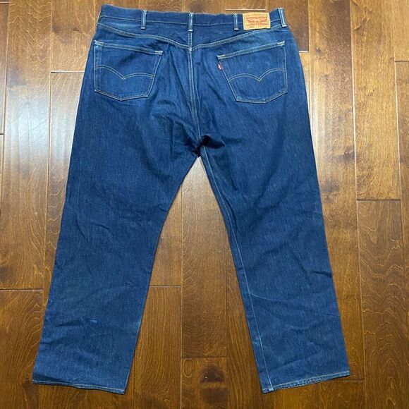 Levi's 501 XX Classic Straight Leg Denim Blue Jeans Button Fly Mens Size 44 x 32 - Picture 6 of 10